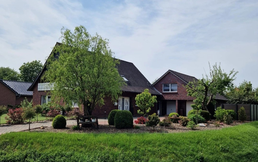 Außenansicht vom Haupthaus mit Ferienwohnung Renken
